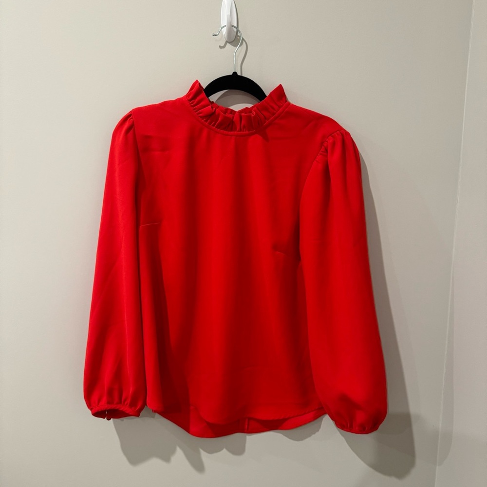 Red J. Crew Blouse